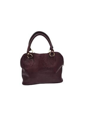 Women Large Snake Skin Patterned Faux Leather Handbag
